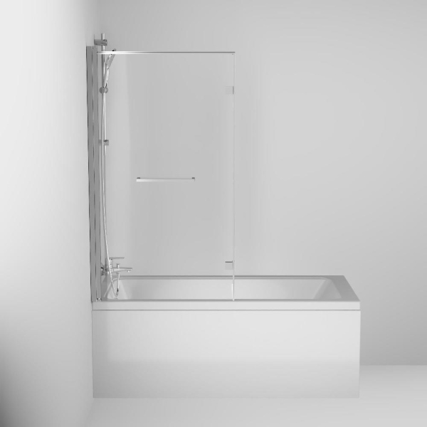 Душевая шторка на борт ванны 150х80 см, с полотенцедержателем Damixa Skyline, DX35WBS-D7W1-150MT Душевая шторка на борт ванны 150х80 см, с полотенцедержателем Damixa Skyline, DX35WBS-D7W1-150MT