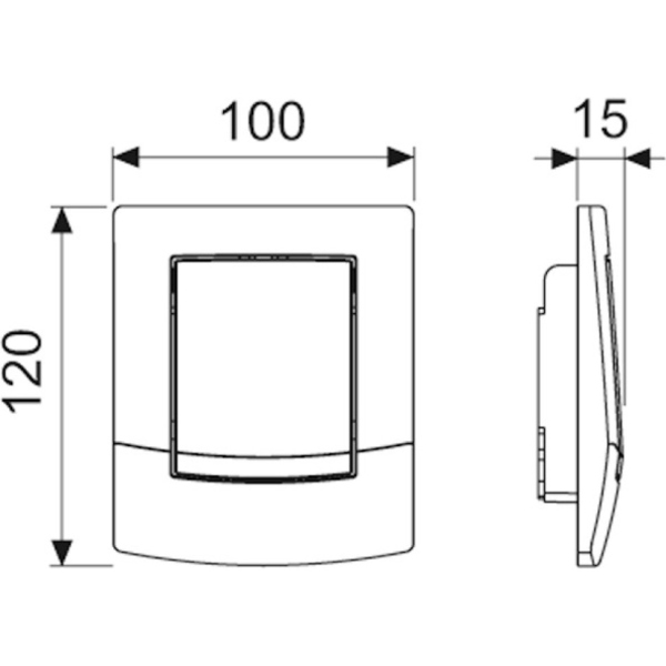 Клавиша смыва TECE с картриджем для писсуара, 9242126