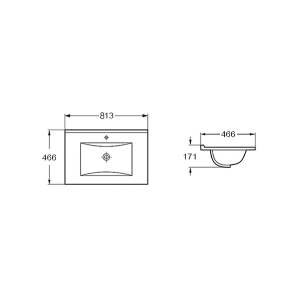 Раковина Vincea VBS-13980MB керамическая, цвет черный матовый
