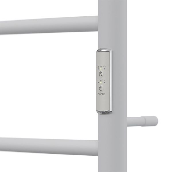 Полотенцесушитель электрический Point PN04858PW П5 500x800 с полкой, диммер справа, белый