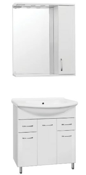 Тумба без раковины Style Line 26 (2 ящ.) Байкал 75, ЛС-00002286