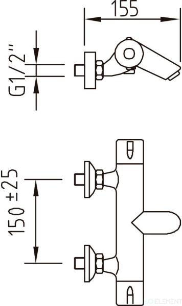 Термостат Clever Nine Urban 98928 для ванны и душа