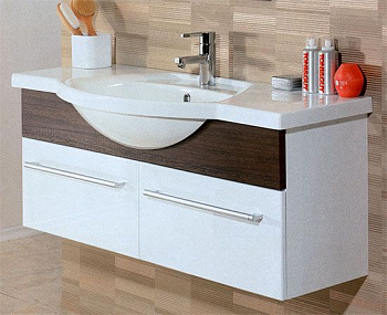 Тумба под раковину Акватон Логика 1A108101LOD90 цвет Венге