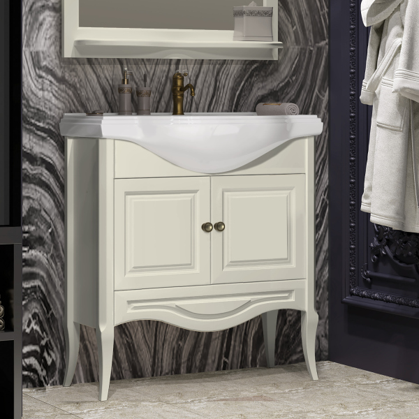 Тумба без раковины Opadiris Брунелла 80 00-00003631 Белая матовая