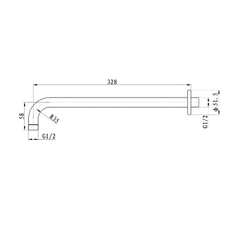 Кронштейн для душ.насадки "Тропический дождь" 1/2" (бронза) Caprigo, 99-511-vot