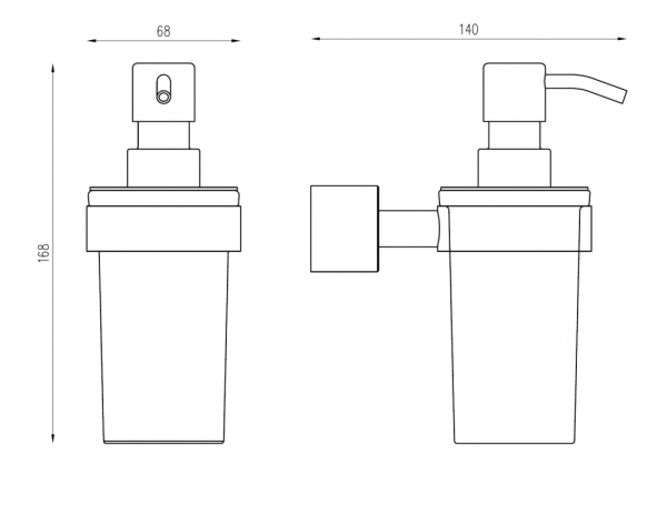 Диспенсер с держателем ABBER Osten 316 AA185A9BGG оружейная сталь брашированная