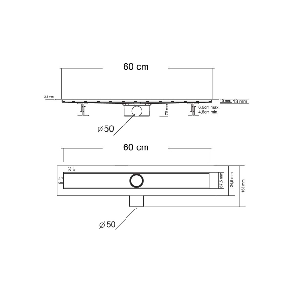 Душевой лоток Vincea Say OPTIMA 601.60.B.M.S.BUK, 60 см, матовый черный Душевой лоток Vincea Say OPTIMA 601.60.B.M.S.BUK, 60 см, матовый черный