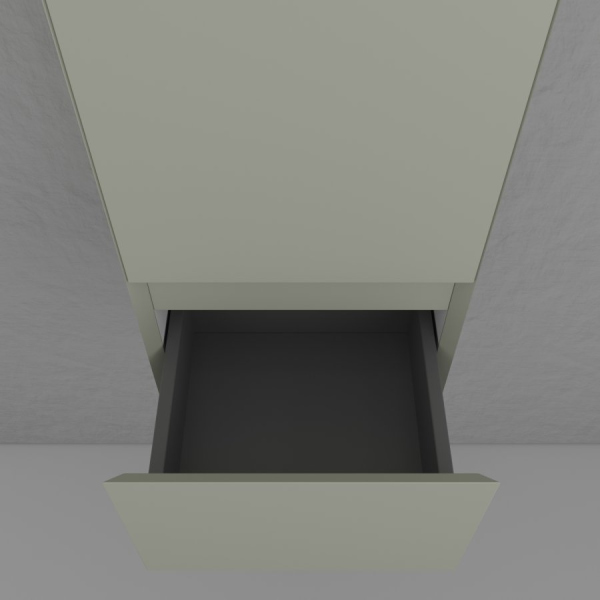 Пенал подвесной "Манхэттен" 36, ЭМАЛЬ 1 ящик PLUS олива, ЛС-00002382