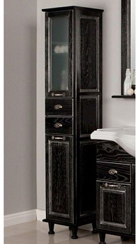 Шкаф Акватон Жерона 1A158903GEM5L цвет Черное серебро