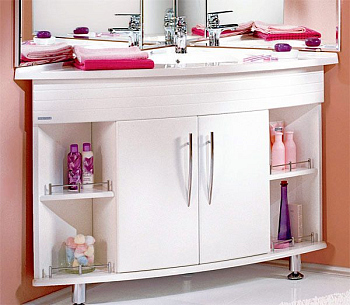 Тумба под раковину Акватон Лас-вегас 1A050901LA01R цвет Белый, правая