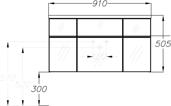 Тумба с раковиной Smile Кристалл 90 бежевая