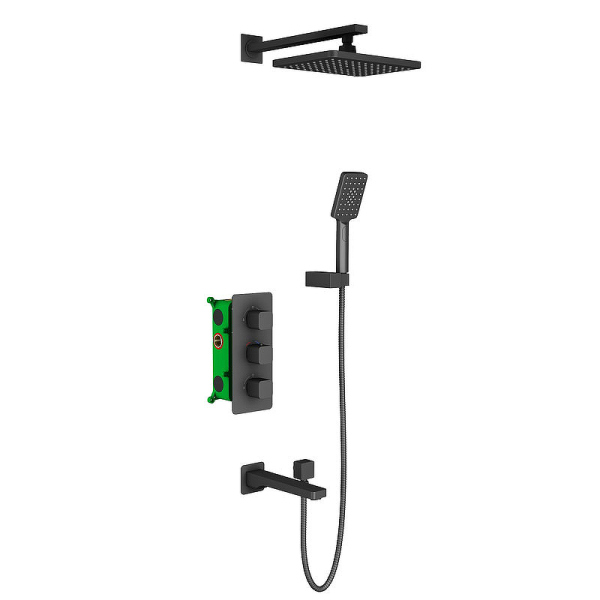 Душевая система встроенная с термостатом Timo Petruma (SX-5049/03SM) черный