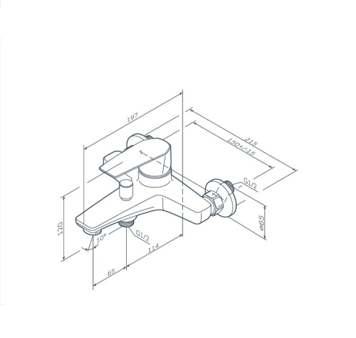 Смеситель для ванны AM.PM Gem, F90A10022