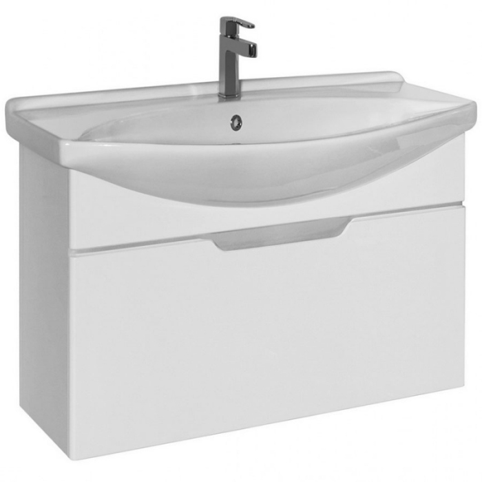 Тумба Dreja.eco Laguna 85, белый лак, 1 ящ, 99.0103