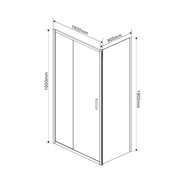 Душевой уголок Vincea Garda VSR-1G9016CH, 1600*900, хром, стекло шиншилла Душевой уголок Vincea Garda VSR-1G9016CH, 1600*900, хром, стекло шиншилла