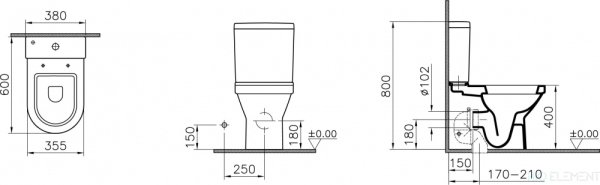 Унитаз напольный Vitra 9798B003-7200