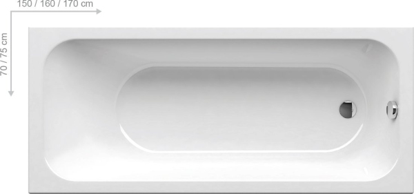 Акриловая ванна Ravak Chrome 160x70 C731000000 Акриловая ванна Ravak Chrome 160x70 C731000000
