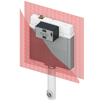 Встраиваемый бачок TECE, для напольного унитаза, установочная высота 1075 мм, 9370500