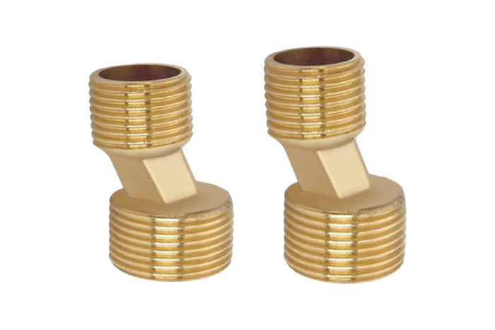 Комплект фитингов для подключения водяных полотенцесушителей, цвет черный, AQ 2020BL