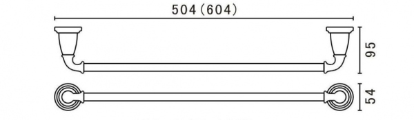 Полотенцедержатель ART&MAX BIANCHI AM-E-2609-Do, Золото