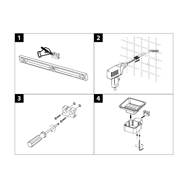 Мыльница Lemark SMOOTH LINE с держателем, графит (9746018)