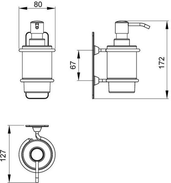 Дозатор Timo Nelson 160038/02 антик