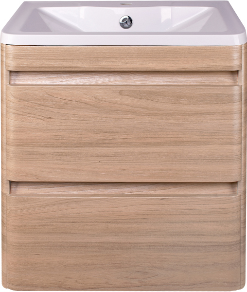 Тумба для комплекта Style Line Атлантика 60 Люкс Plus, подвесная, ясень перламутр