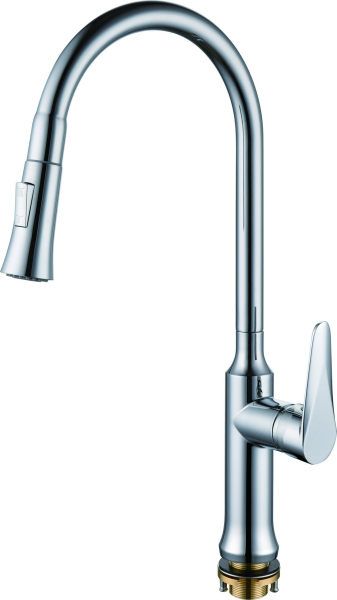 Смеситель одноручный для кухни с поворотным изливом и вытяжной лейкой RUSH Denis (DN0335-23)