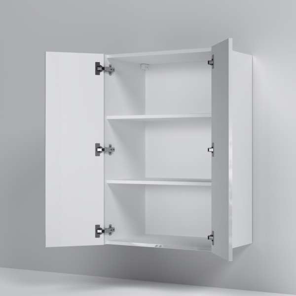 Шкаф с полками 60 см, высота 90 см, белый глянец, универсальный AM.PM Func, M8FCH06029WG