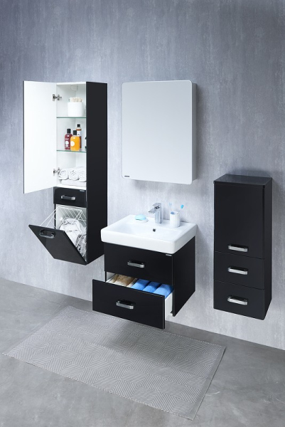 Тумба под раковину Акватон Америна 70 цвет Черный 1A137601AM950