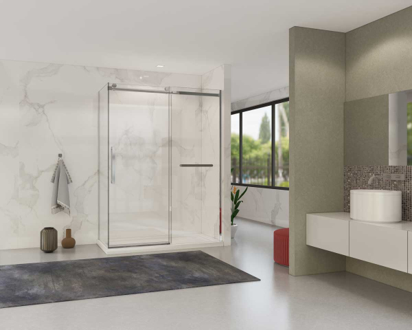 Душевой уголок Vincea Como Soft VSR-1CS8014CL, 1400*800, хром, стекло прозрачное