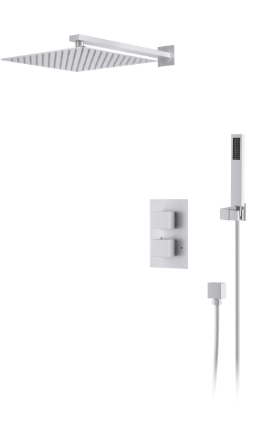 Душевая система для душа D&K встраиваемая термостатический матовый белый Bayern.Liszt (DA2515708A04)