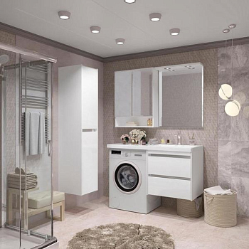 Тумба без раковины Opadiris Фреш 56, цвет белый/белый (9003), вар.2, 00-00007084