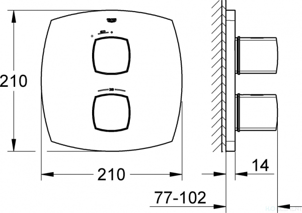 Смеситель Grohe Grandera 19934000 для ванны