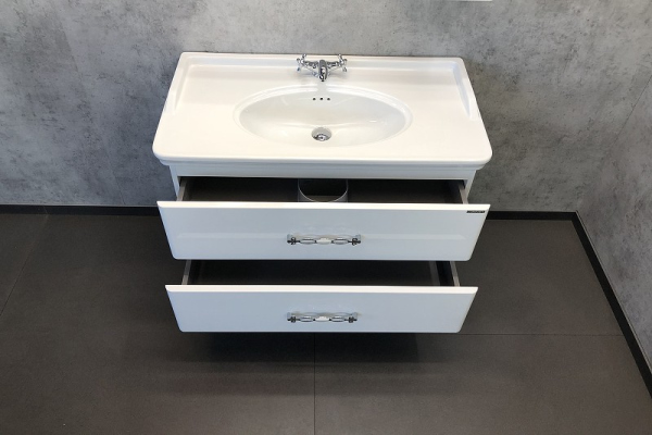 Тумба-умывальник Comforty "Неаполь-100" белый с раковиной 50110