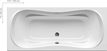 Акриловая ванна Ravak Campanula II 180x80 CB21000000 Акриловая ванна Ravak Campanula II 180x80 CB21000000