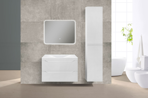 Тумба с раковиной Vincea Fine, VMC-2F800GW+ VCB-1F800W