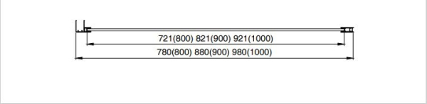 Неподвижная душевая стенка Aquatek 800x2000, профиль хром, стекло прозрачное, AQ ARI WA 08020CH