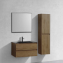 Тумба с раковиной Vincea Luka 800 подвесная, 2 выкатных ящика soft-close, T.Oak, VMC-2L800TO+VCB-13800G