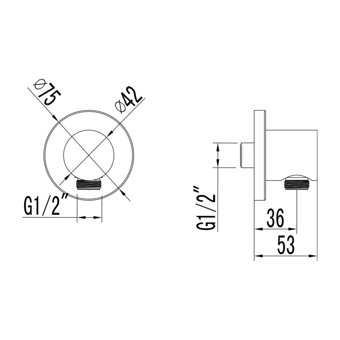 Подключение для душевого шланга Lemark LM3783BL