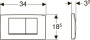 Кнопка смыва Geberit Twinline 30 115.899.KH.1