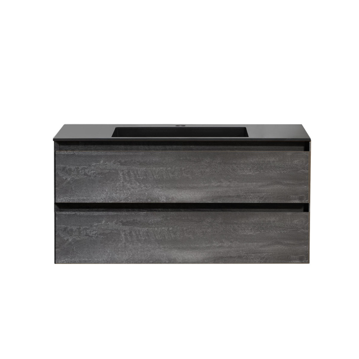 Тумба с раковиной Vincea Luka 1000 подвесная, 2 выкатных ящика soft-close, G.Stone, VMC-2L100GS+VCB-13100G
