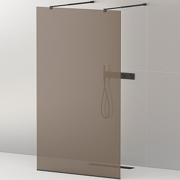 Душевая перегородка Cezares, LIBERTA-L-2-100-BR-NERO