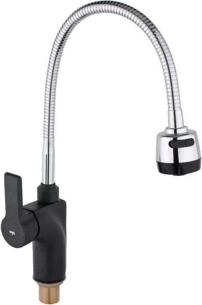 Смеситель Timo Polo 0166FN-FS Black для кухонной мойки