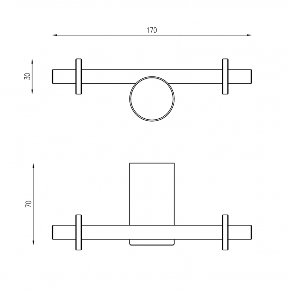 Крючок двойной ABBER Osten 316 AA1852BG золото брашированное