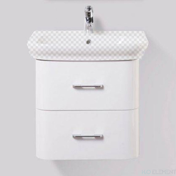 Belbagno База под раковину подвесная с двумя выкатными ящиками, с доводчиками, ALPINA-600-2C-SO-BL