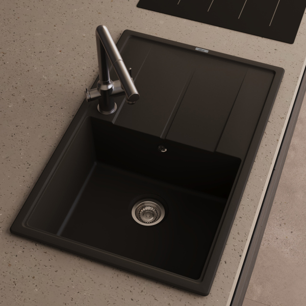 Кухонная мойка ABBER Quarz AQ2904B черная