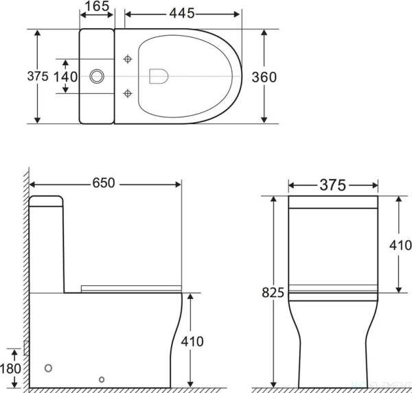 Унитаз-компакт BelBagno Ancona безободковый (готовый набор)