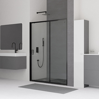 Душевая дверь RGW CL-14B, 32091414-14, Чёрный, 140*185