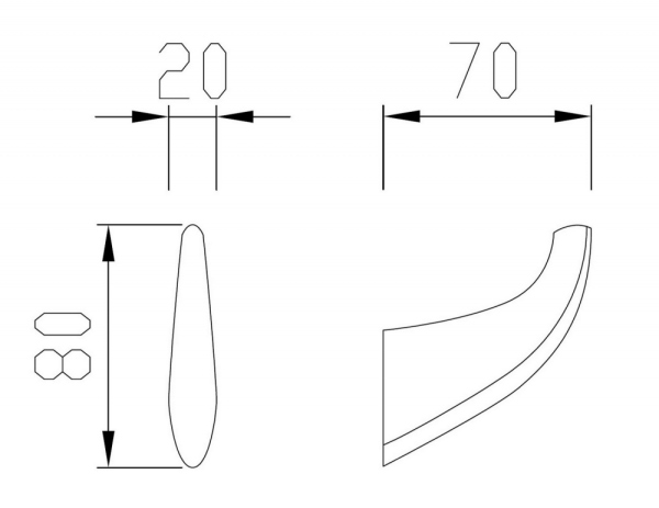 Крючок ABBER Nord AA1550SP сатин